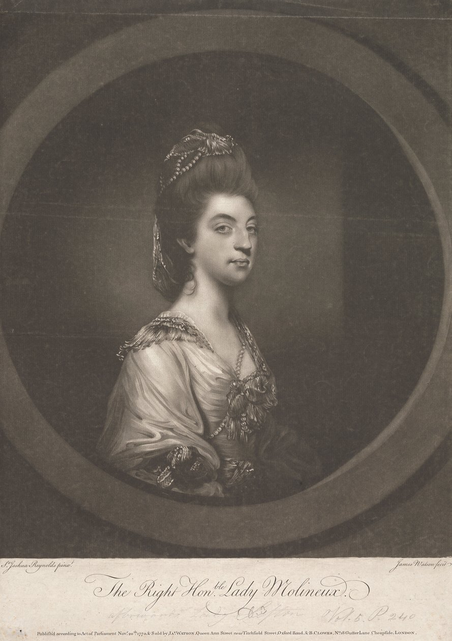 Isabella Molyneux (született Stanhope), Sefton grófnője alkotó: James Watson