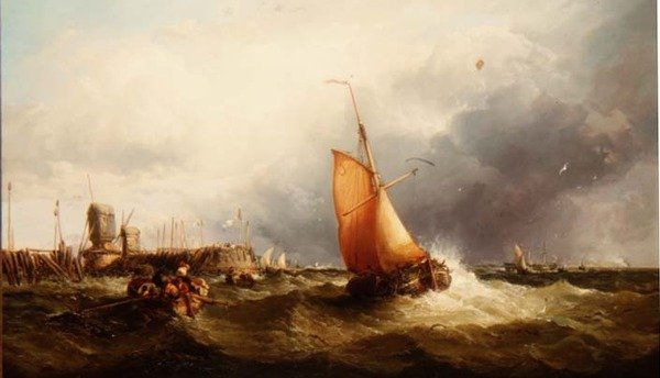 Holland halászhajó és egyéb szállítás alkotó: James Webb
