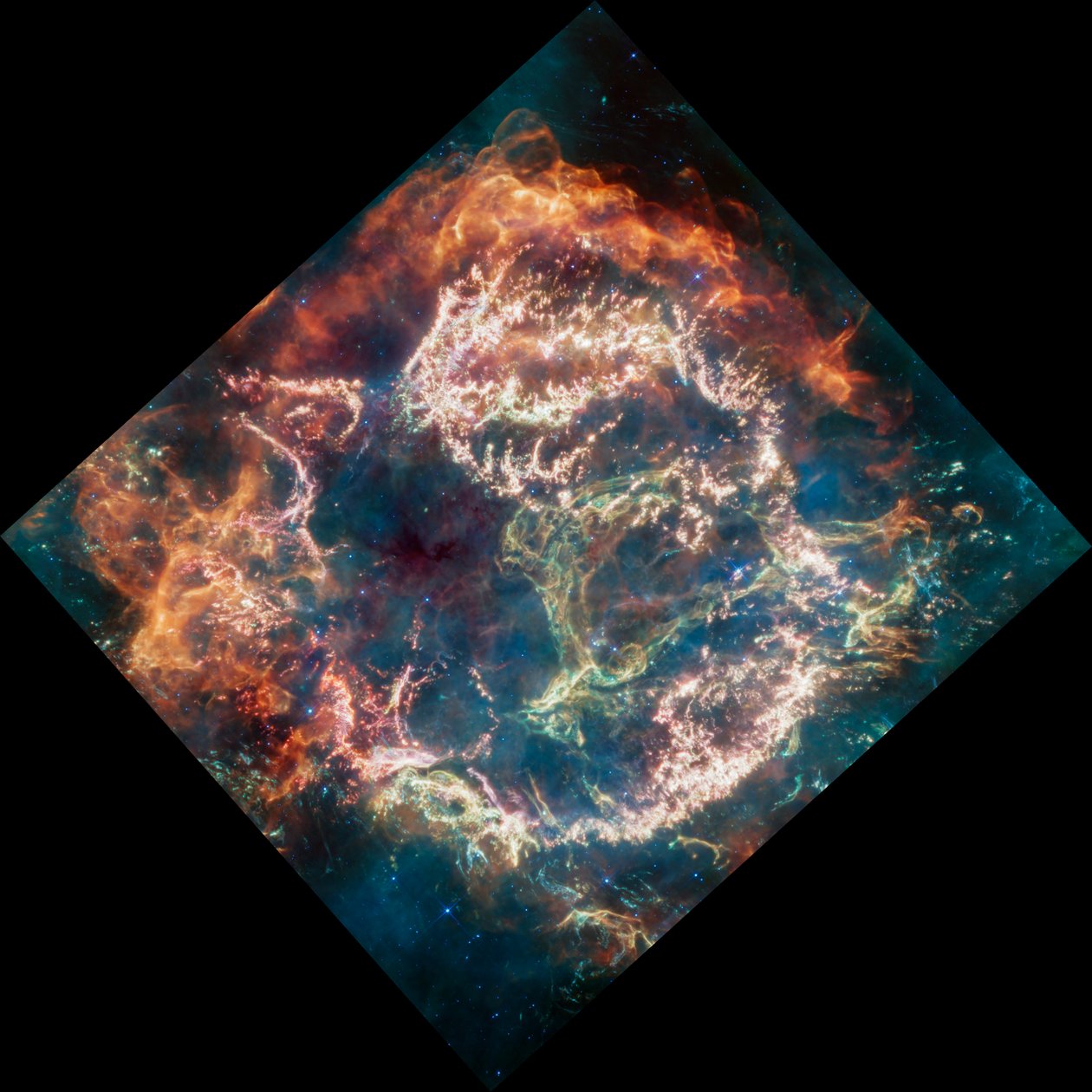 Cassiopeia A (MIRI Image) alkotó: James Webb Space Telescope (NASA)