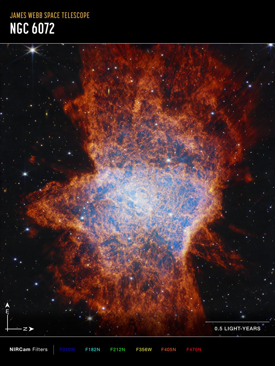 NGC 6072 (NIRCam Compass felvétel) alkotó: James Webb Space Telescope (NASA)