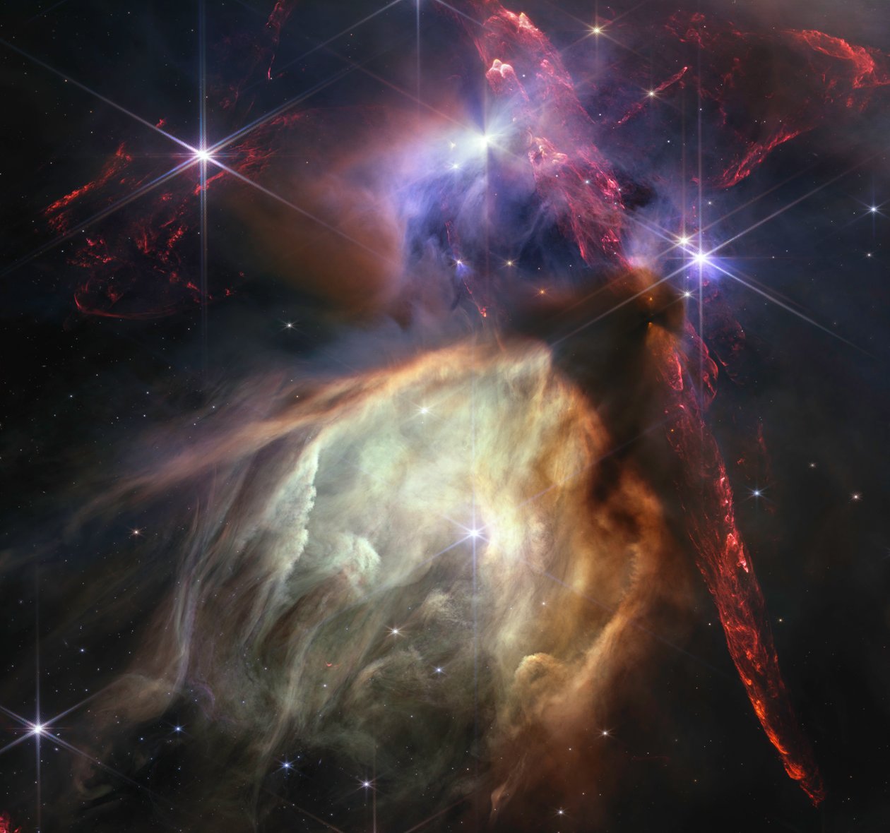 Rho Ophiuchi (NIRCam kép) alkotó: James Webb Space Telescope (NASA)