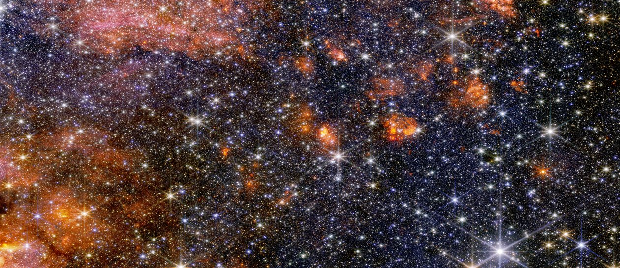 Sagittarius B2 (NIRCam-felvétel) alkotó: James Webb Space Telescope (NASA)