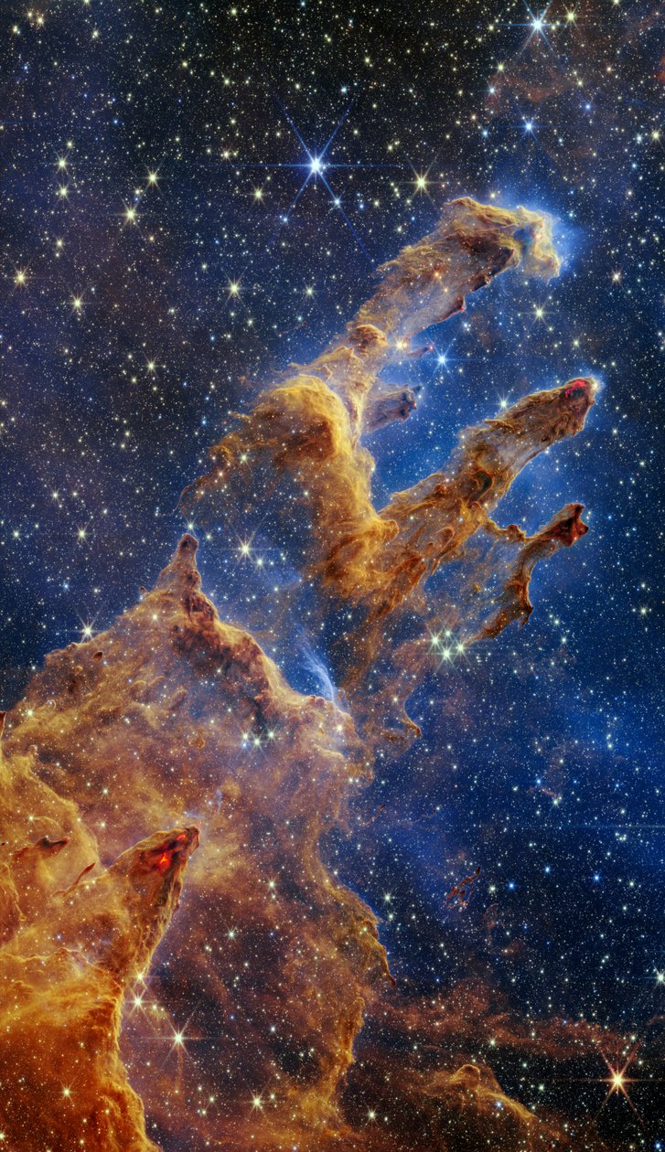 A teremtés pillérei (Web NIRCam kép) alkotó: James Webb Space Telescope (NASA)