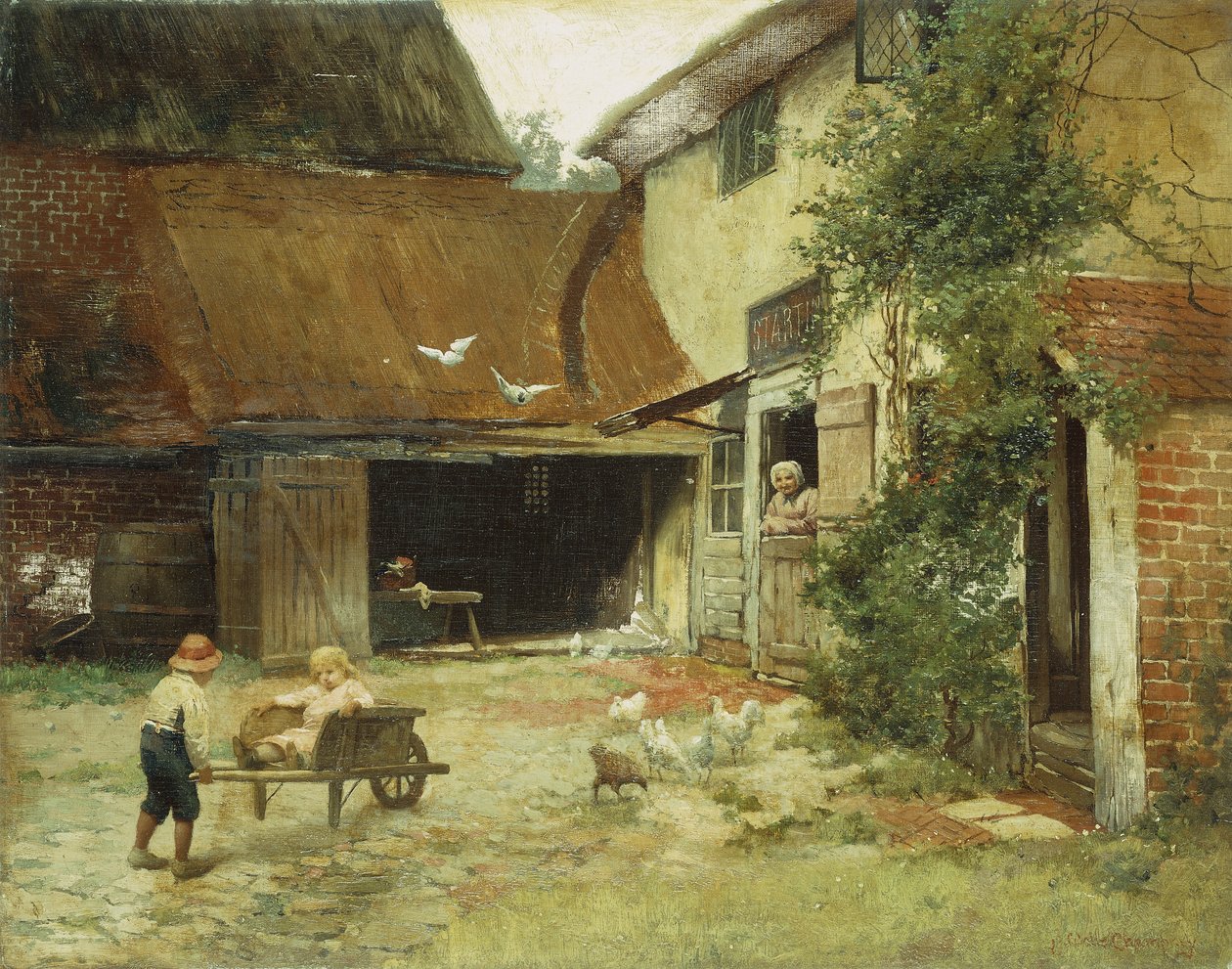 Egy kunyhó Brooklynban, alkotó: James Wells Champney