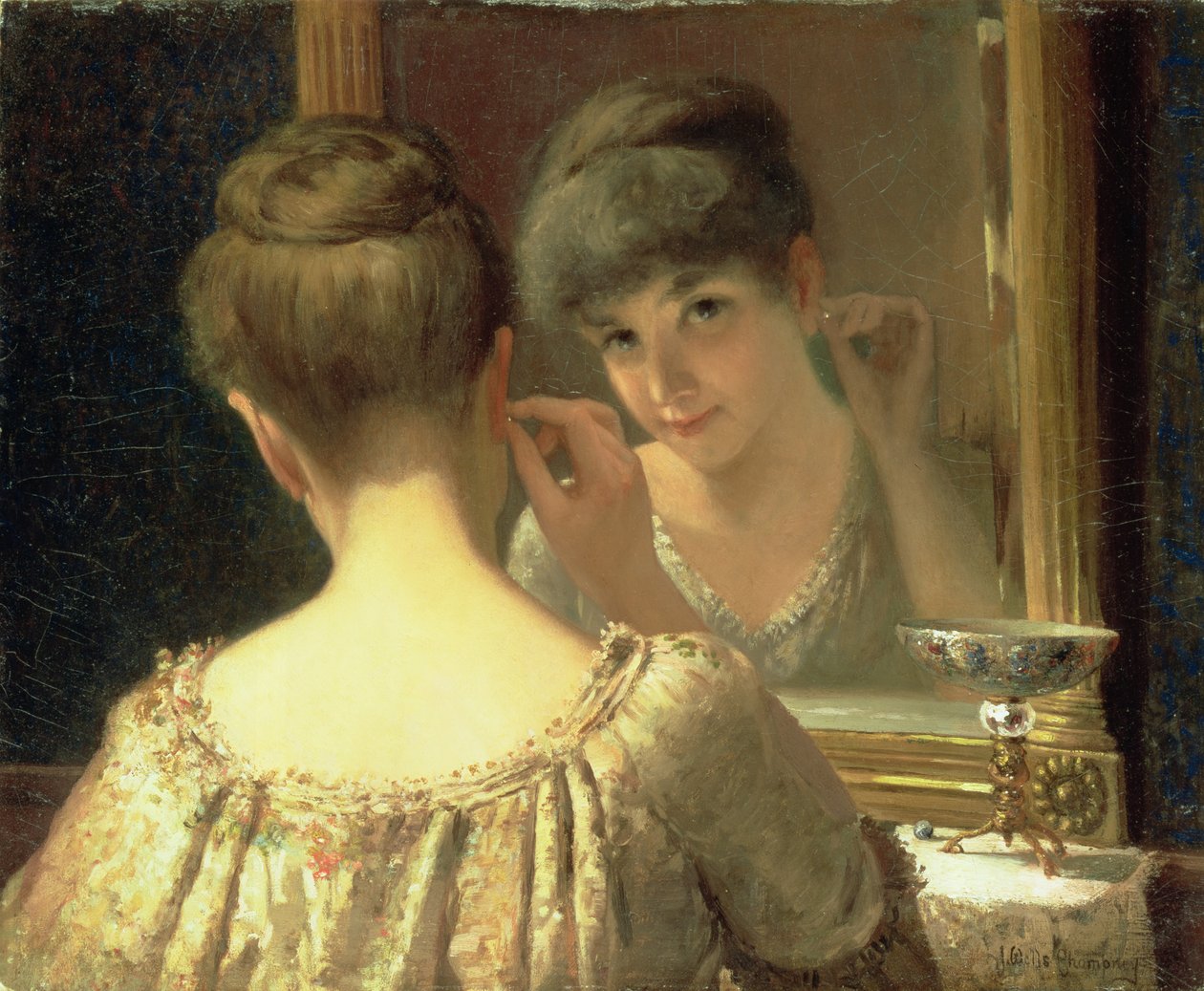 The Coquette, 1885 körül alkotó: James Wells Champney