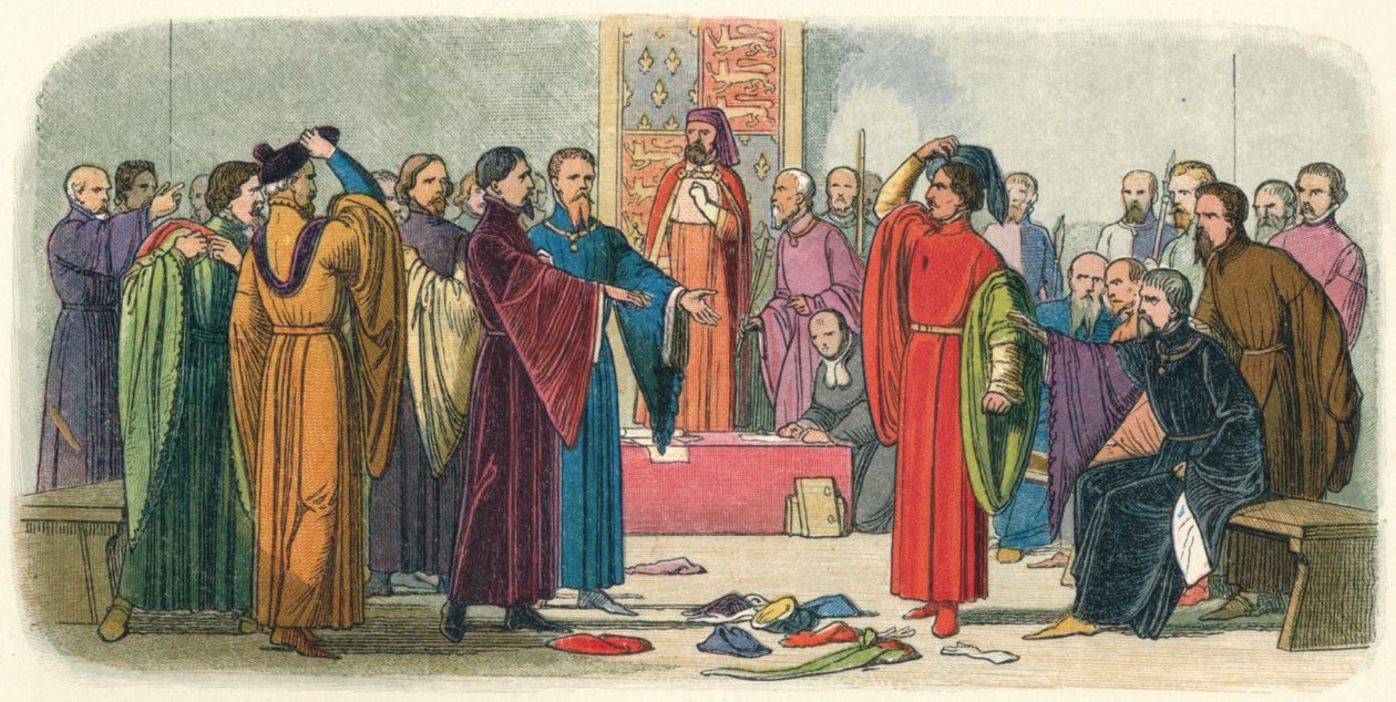 Albemarle és Fitzwalter daccsere, c. 14. század vége, 18640 alkotó: James William Edmund Doyle