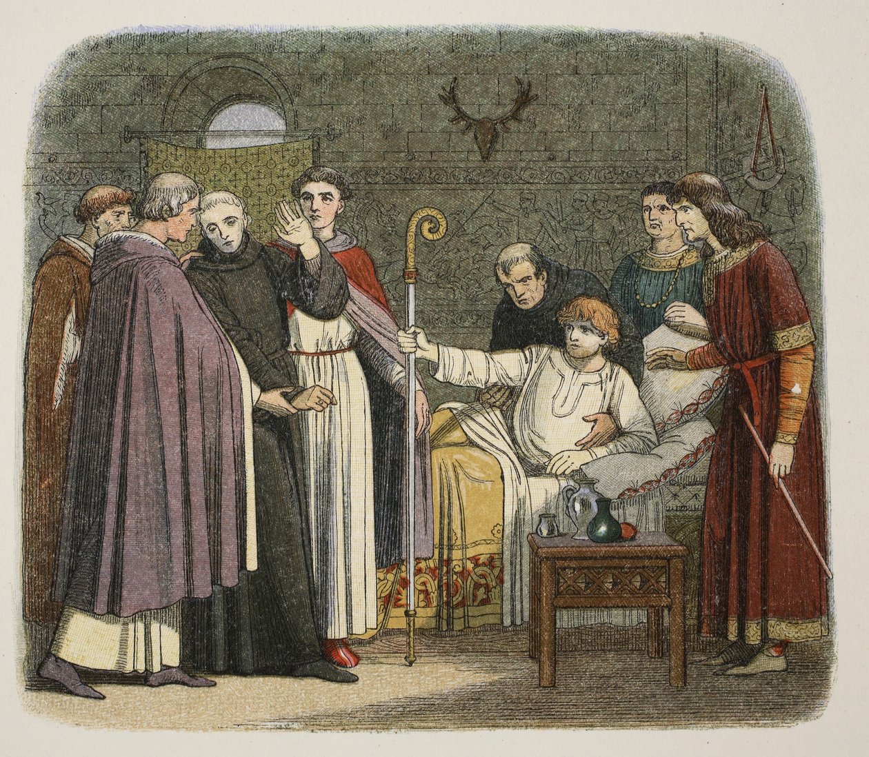 Anselmot II. Vilmos tette Canterbury érsekévé, 1093, az A Chronicle of England Kr. e. 55-től Kr. u. 1485-ig, pub. London, 1863 alkotó: James William Edmund Doyle