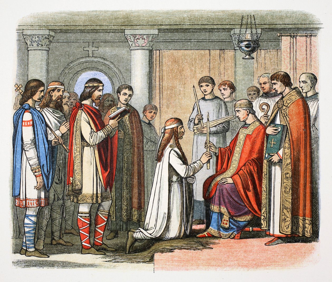 Guthrum király megkeresztelkedése, 878 1864 alkotó: James William Edmund Doyle