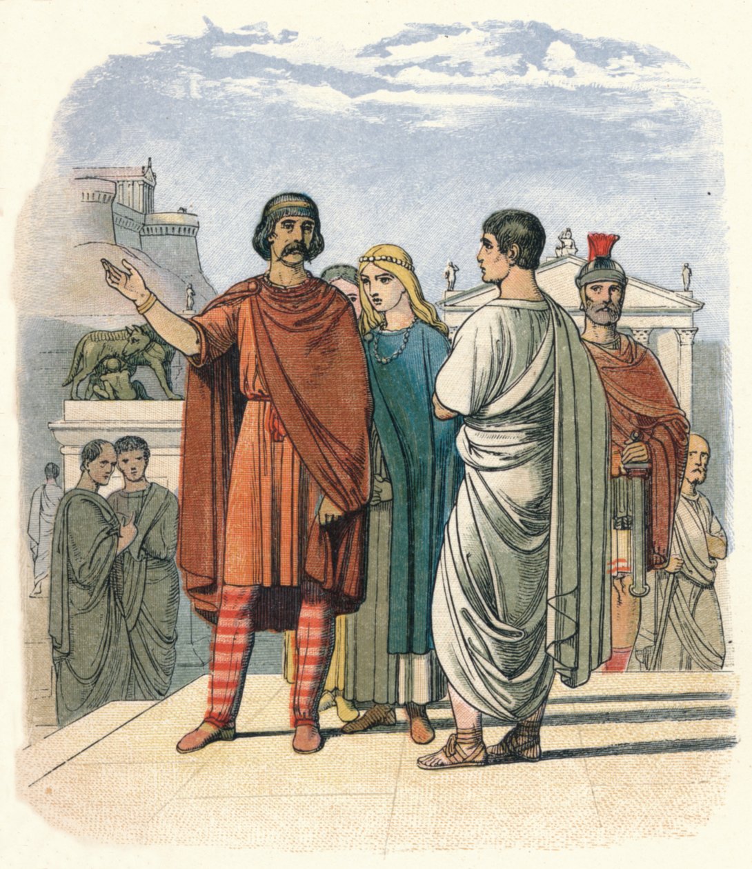 Caractacus Rómában. i.sz. 52, 1864. alkotó: James William Edmund Doyle