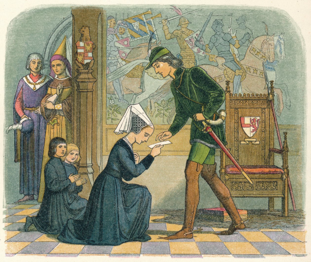 IV. Edward és Lady Elizabeth Grey, 1464, 1864 alkotó: James William Edmund Doyle
