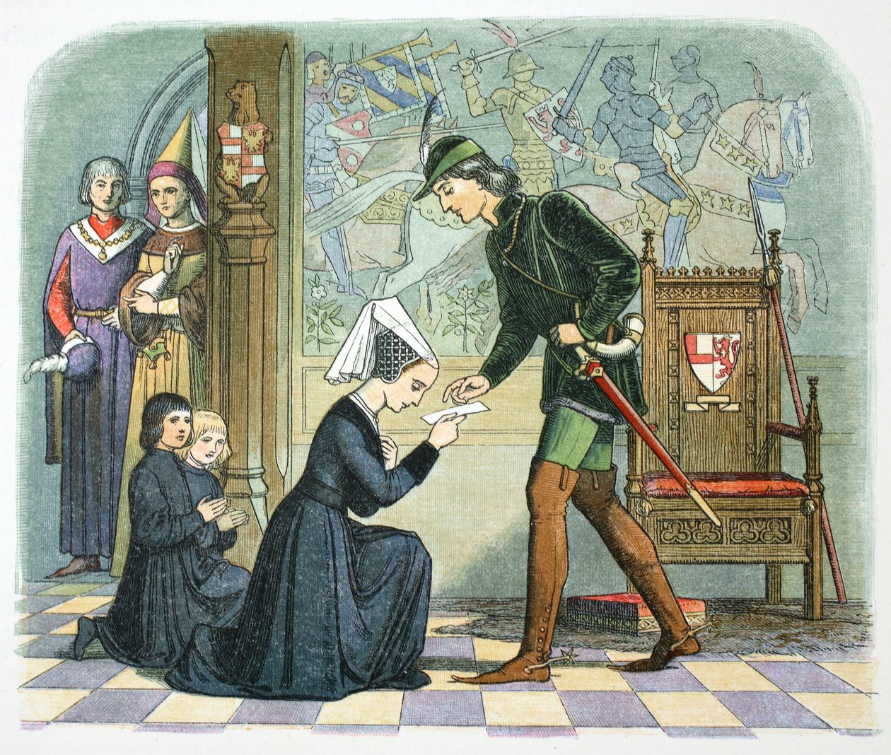 IV. Edward angol és Lady Elizabeth Grey, 1464, 1864 alkotó: James William Edmund Doyle