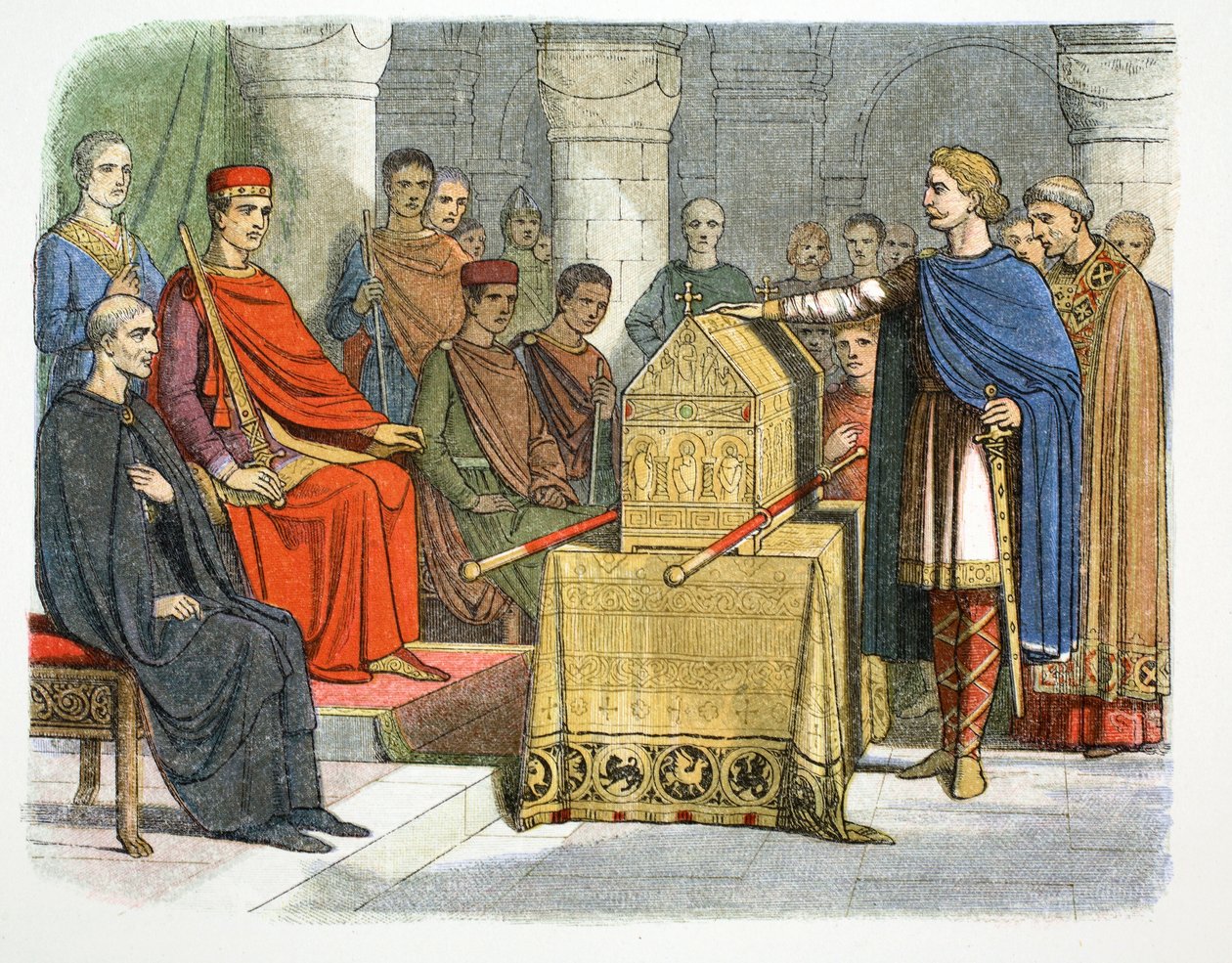 II. Harold hűséget esküszik Vilmos normandiai hercegnek, 1064 1864 alkotó: James William Edmund Doyle