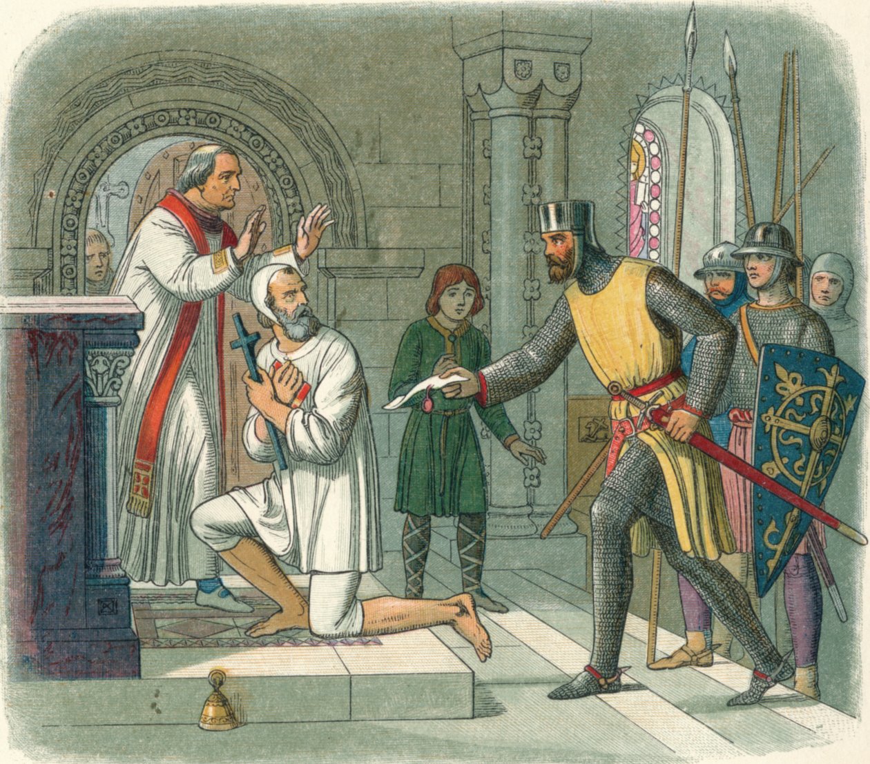 Hubertet a Boisars-i szentélyből vették, 1232 1864 alkotó: James William Edmund Doyle