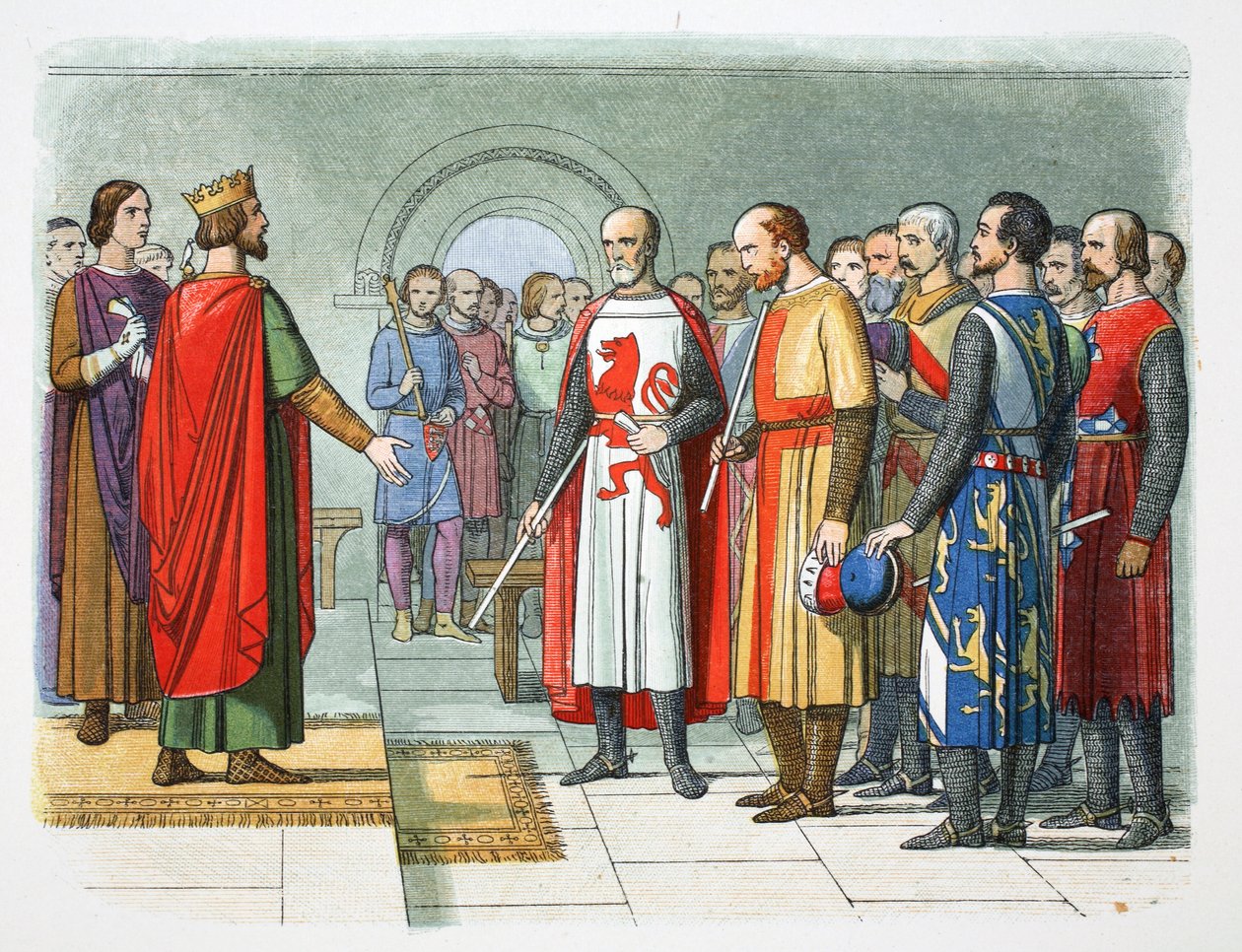 Henrik király és parlamentje, Westminster, 1258, 1864. alkotó: James William Edmund Doyle