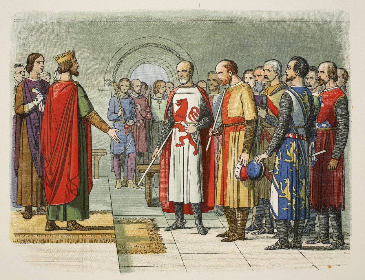 III. Henrik király és parlamentje, Westminster, 1258, A Chronicle of England Kr.e. 55-től i.sz. 1485-ig, pub. London, 1863 alkotó: James William Edmund Doyle