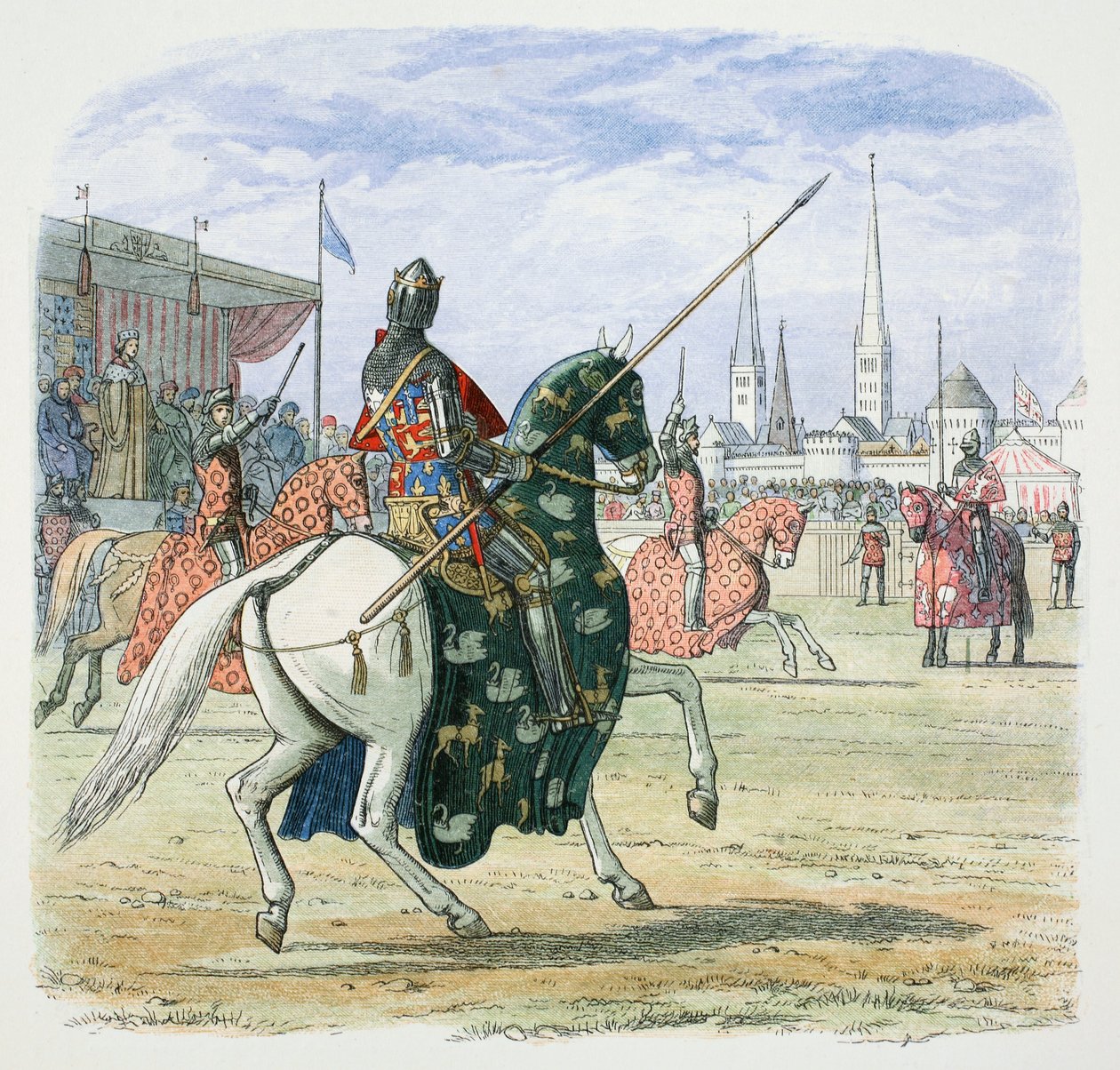 II. Richárd király megállítja Hereford és Norfolk hercegei közötti párbajt, 1398 1864 alkotó: James William Edmund Doyle