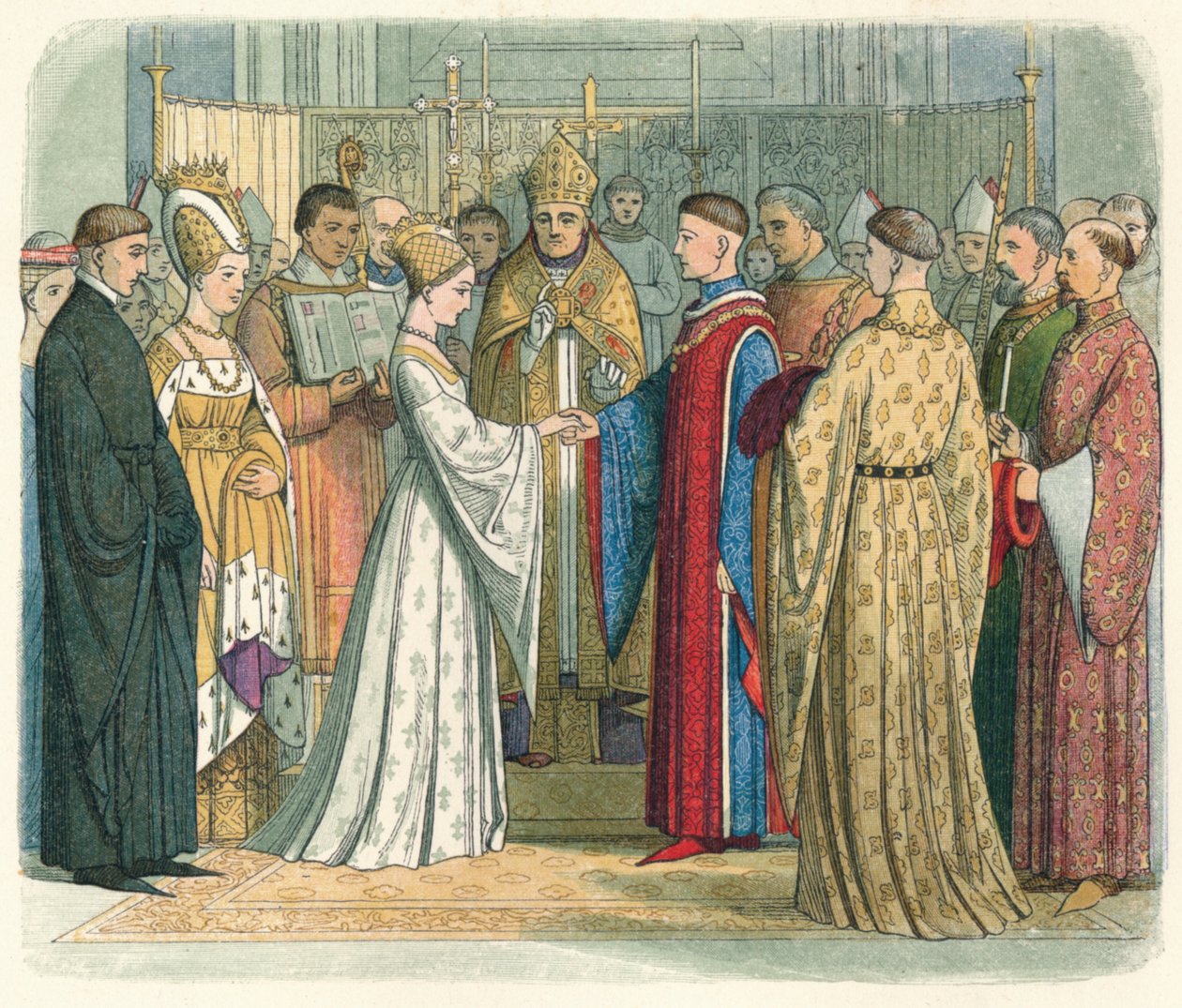 V. Henrik és a francia Katalin házassága, 1420 1864 alkotó: James William Edmund Doyle