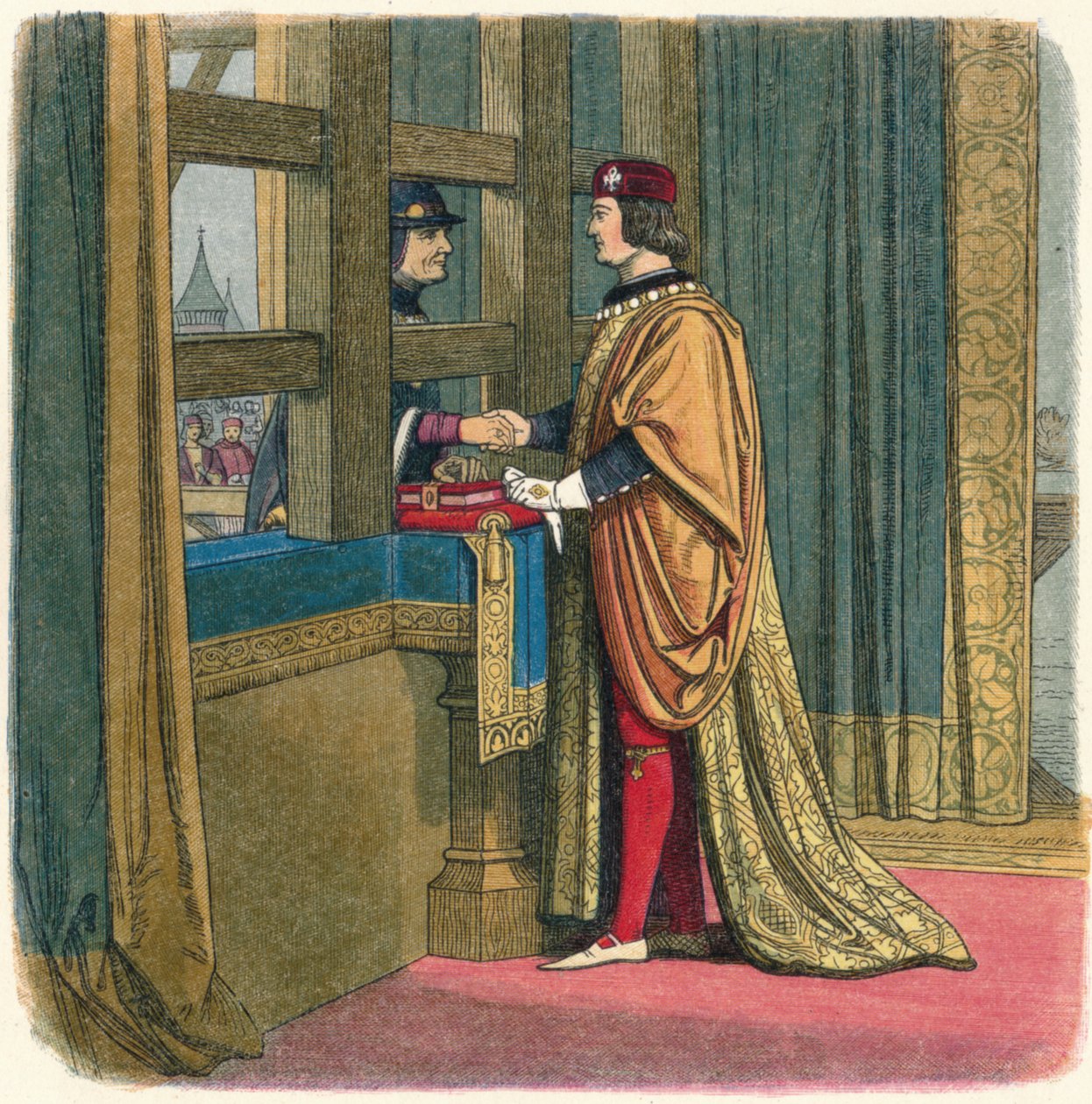 IV. Edward és XI. Lajos találkozója Pecquignyben, 1475 1864 alkotó: James William Edmund Doyle