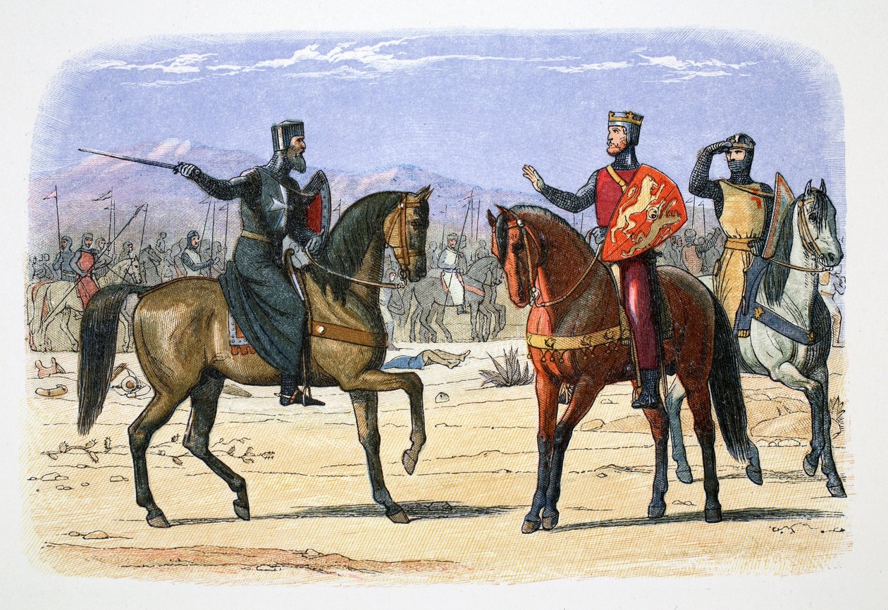 I. Richárd Angliából és Szent János mestere, Jaffa, 1191 1864 alkotó: James William Edmund Doyle