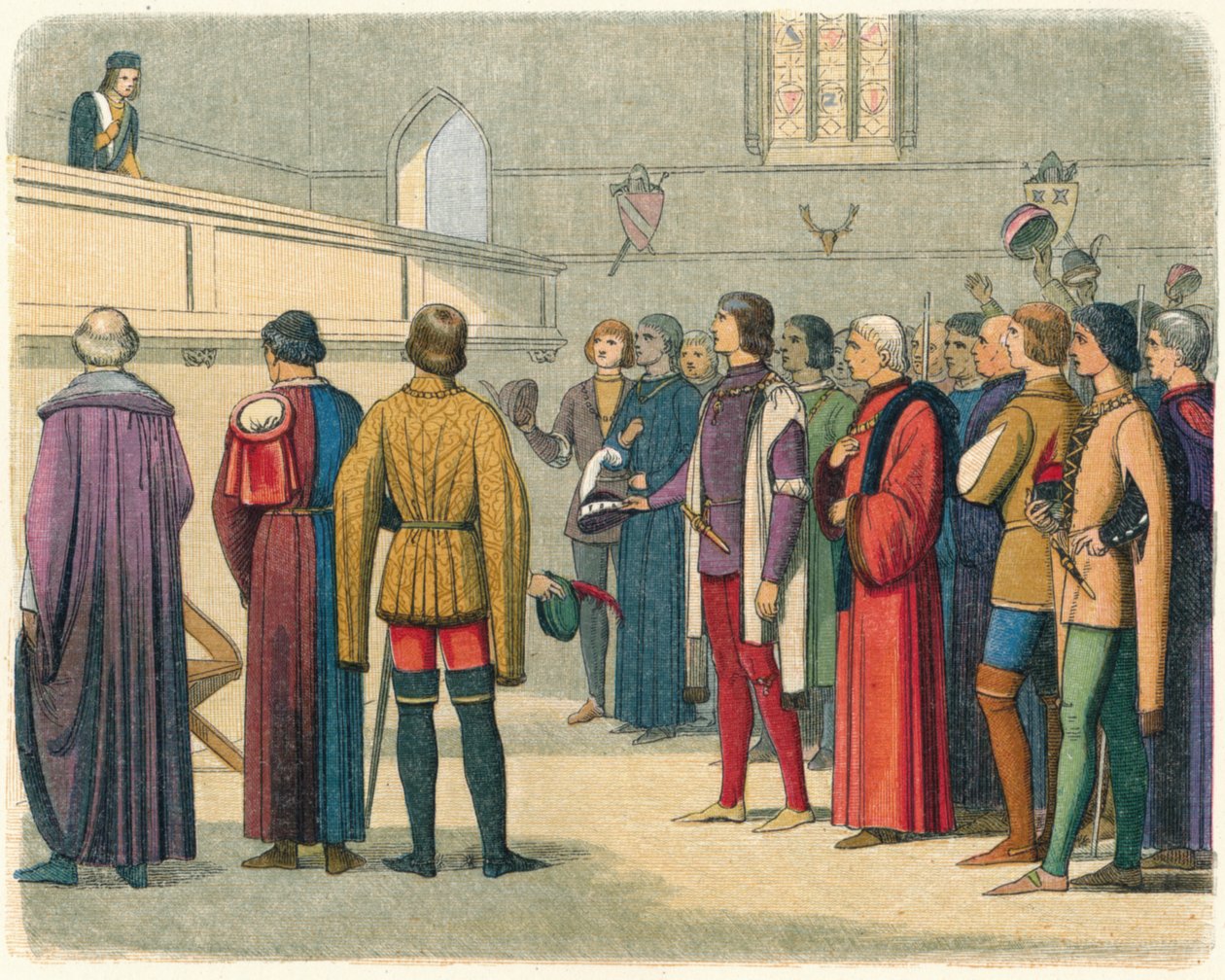 Richardot meghívták a korona átvételére, 1483 1864 alkotó: James William Edmund Doyle