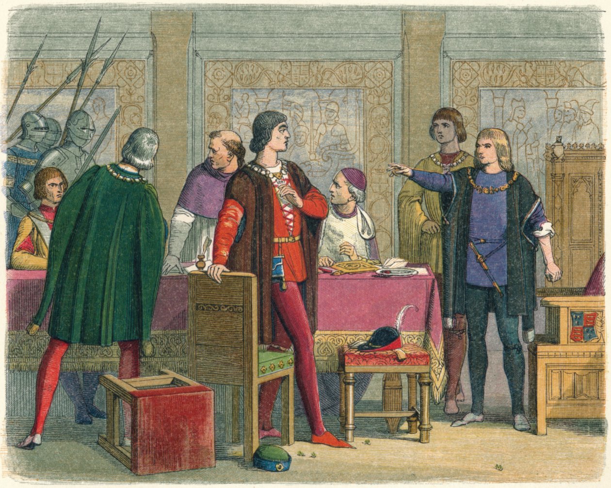 Richard elrendeli Hastings letartóztatását, 1864 alkotó: James William Edmund Doyle