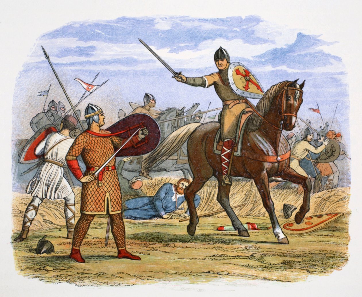 Robert, Normandia hercege, elfogták a tinchebraye-i csatában, Normandiában, 1106 1864 alkotó: James William Edmund Doyle