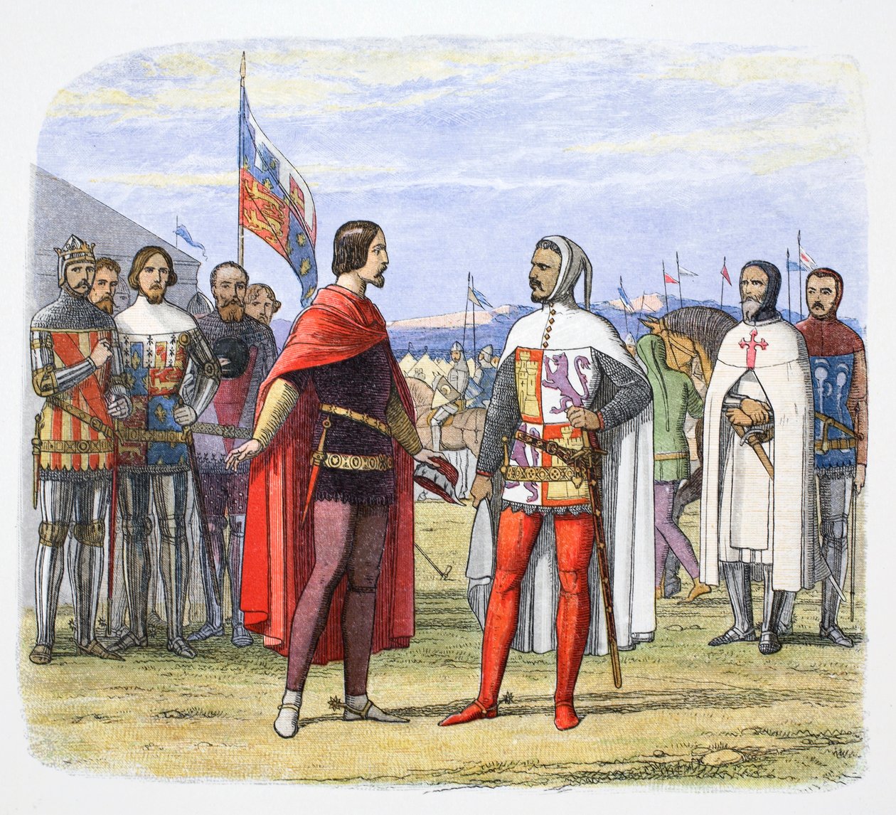 A Fekete Herceg amnesztiát kicsikar Pedrótól, a Kegyetlentől, Spanyolország, 1367 1864 alkotó: James William Edmund Doyle