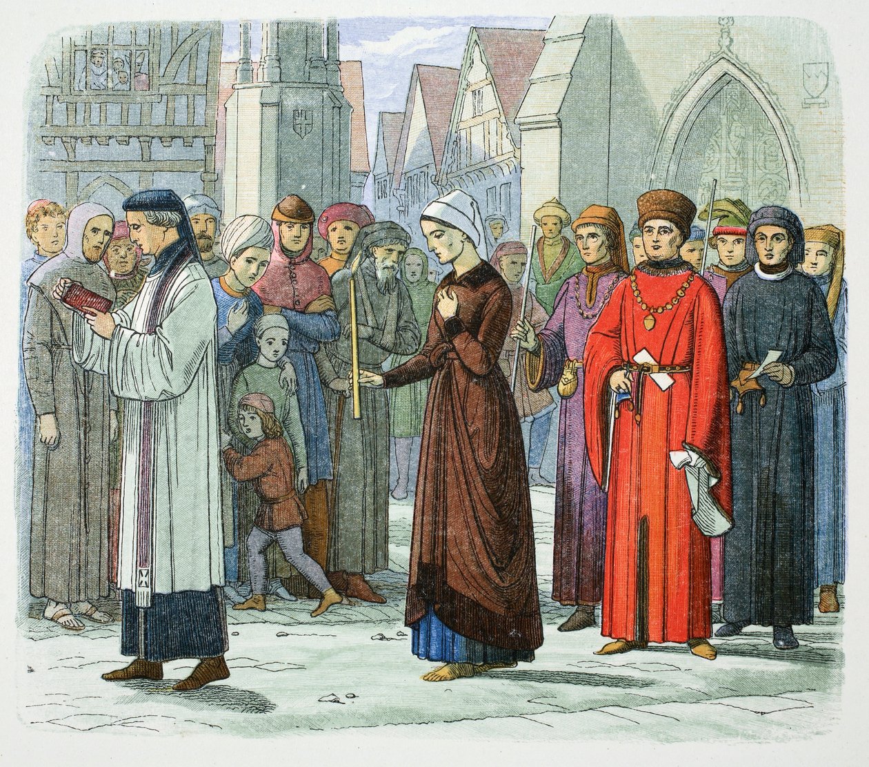Gloucester hercegné vezeklést végez, 1441 1864 alkotó: James William Edmund Doyle