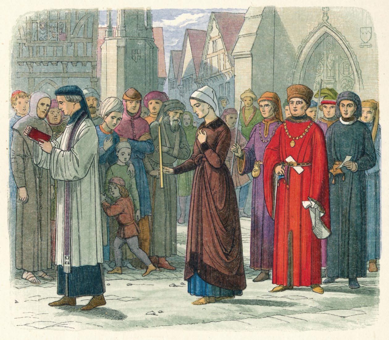 Gloucester hercegné vezeklést végez, 1441 1864 alkotó: James William Edmund Doyle