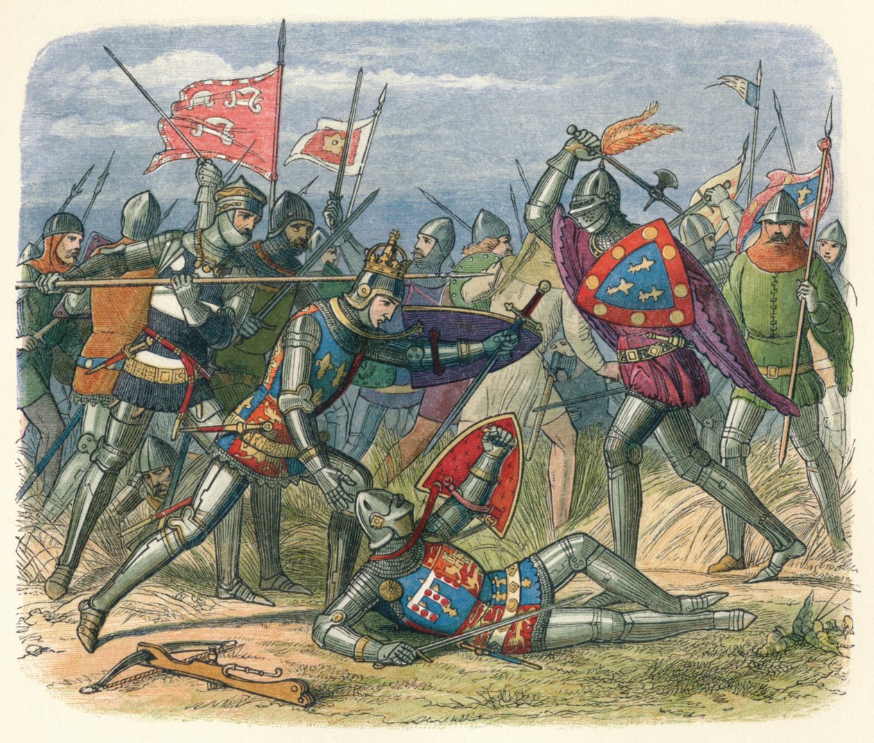 Alencon hercege megtámadta a királyt, 1415 18640 alkotó: James William Edmund Doyle