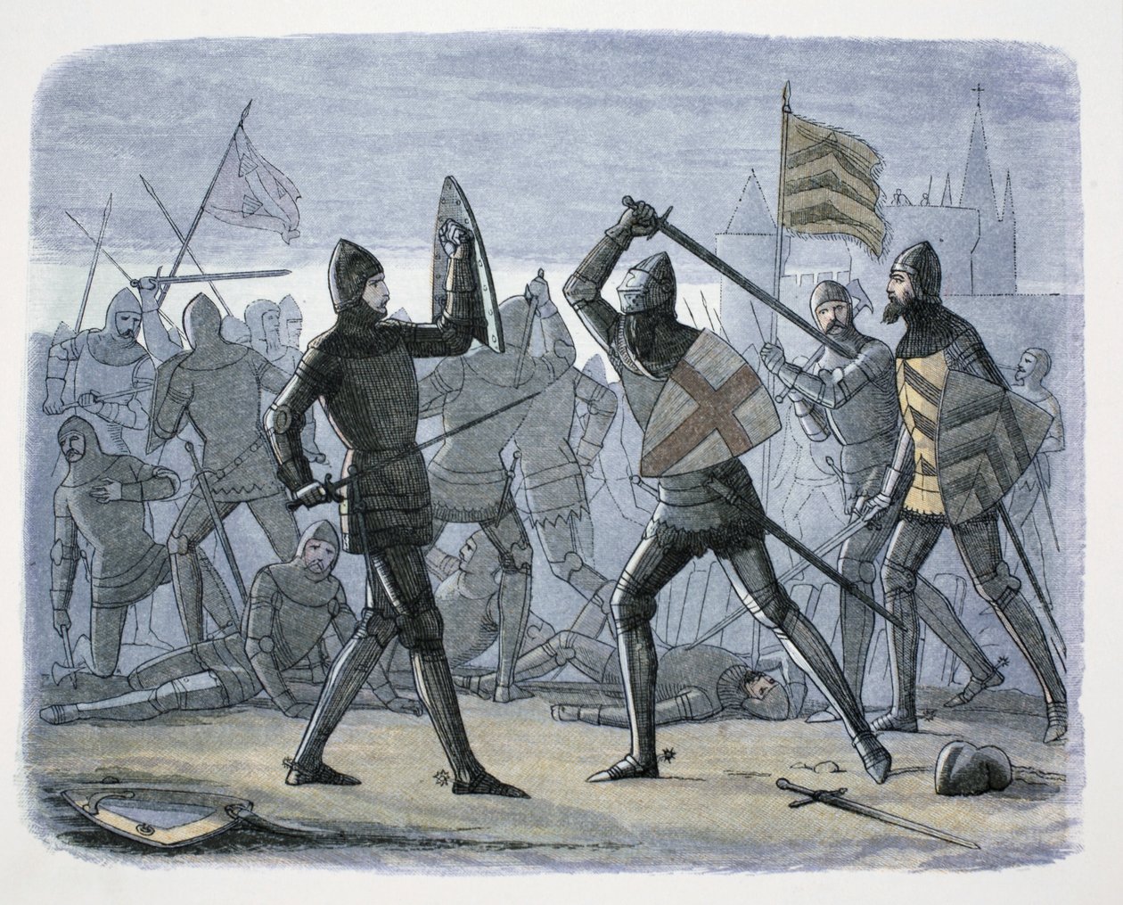 Calais ostroma, Franciaország, 1346-1347 1864 alkotó: James William Edmund Doyle