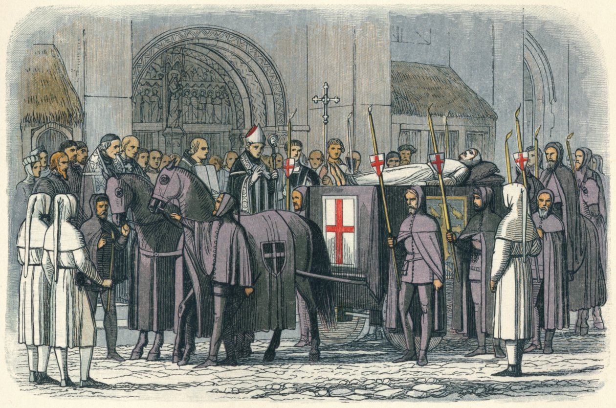 „Richard holttestét Szent Pálba vitték”, 1400 1864 alkotó: James William Edmund Doyle