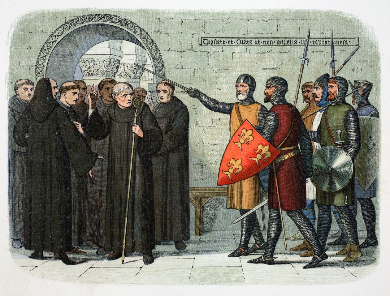 A canterburyi Christ Church szerzeteseit kiutasították, 1207 1864. alkotó: James William Edmund Doyle