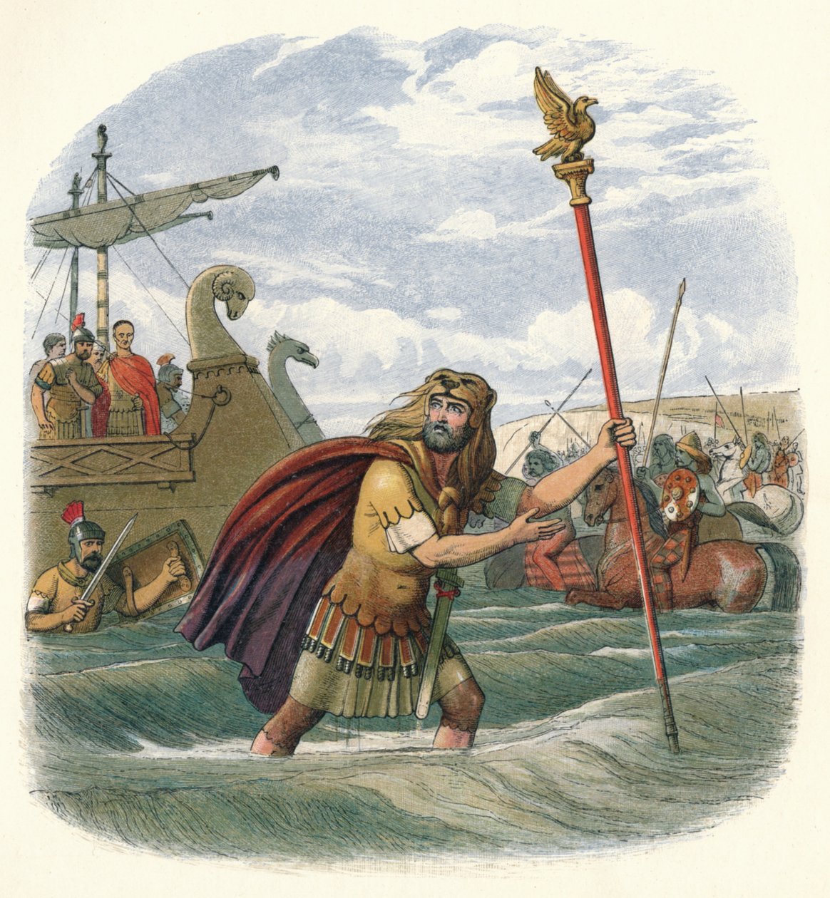 A tizedik légió zászlóvivője, Kr.e. 55, 1864 alkotó: James William Edmund Doyle