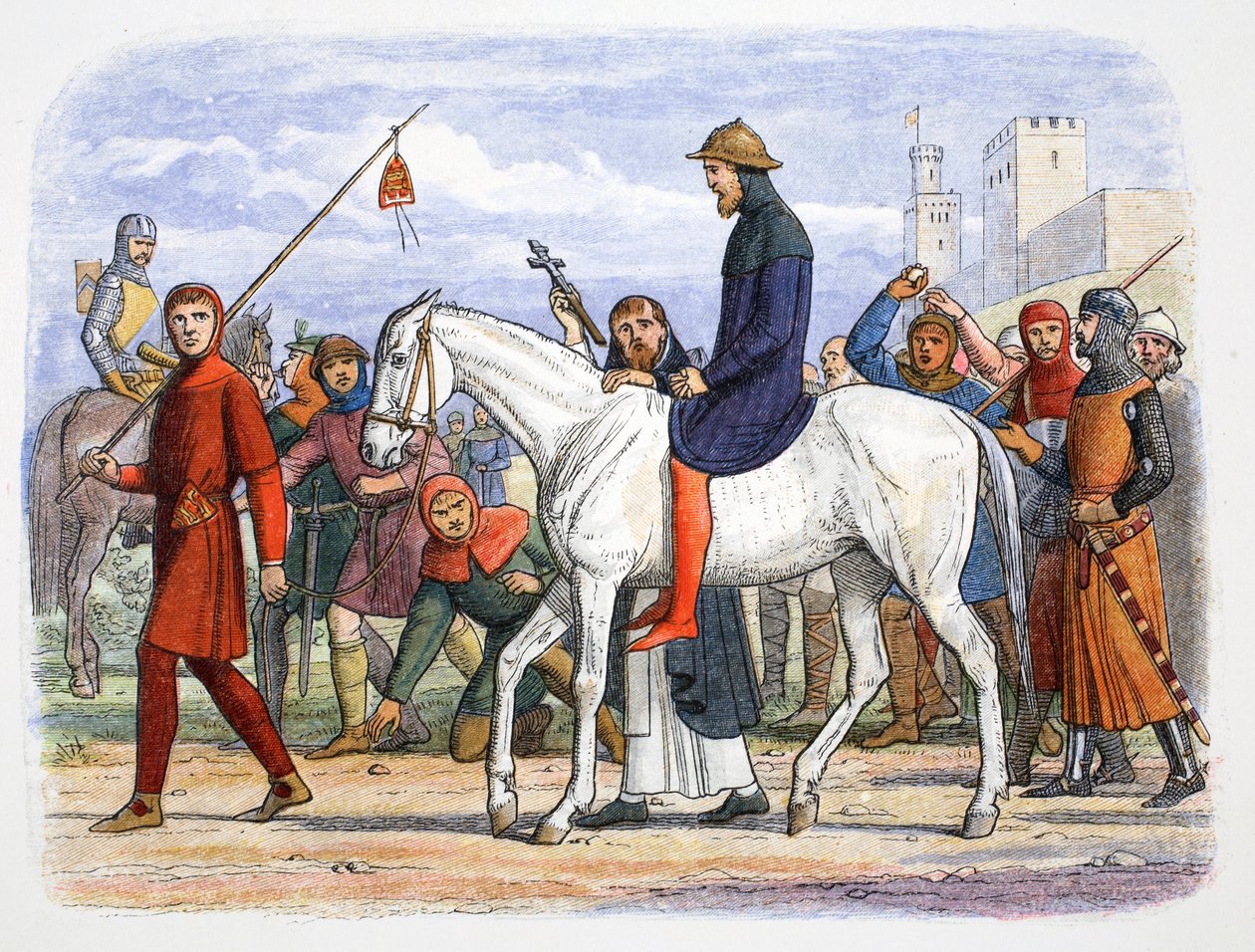 Thomas, Lancaster grófja, akit kivégzésre vezettek, Pontefract, Yorkshire, 1322 1864 alkotó: James William Edmund Doyle