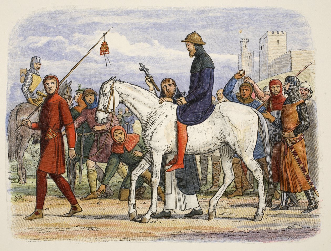 Thomas, Lancaster grófja, akit kivégzésre vezettek, A Chronicle of England Kr.e. 55-től Kr. u. 1485-ig, pub. London alkotó: James William Edmund Doyle