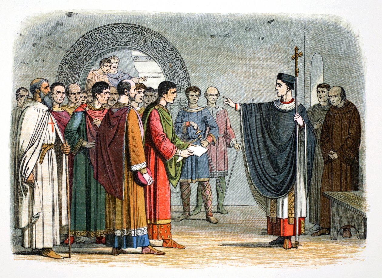 Thomas a Becket megtiltja Leicester grófjának, hogy ítéletet hozzon ellene, 1162 1864 alkotó: James William Edmund Doyle