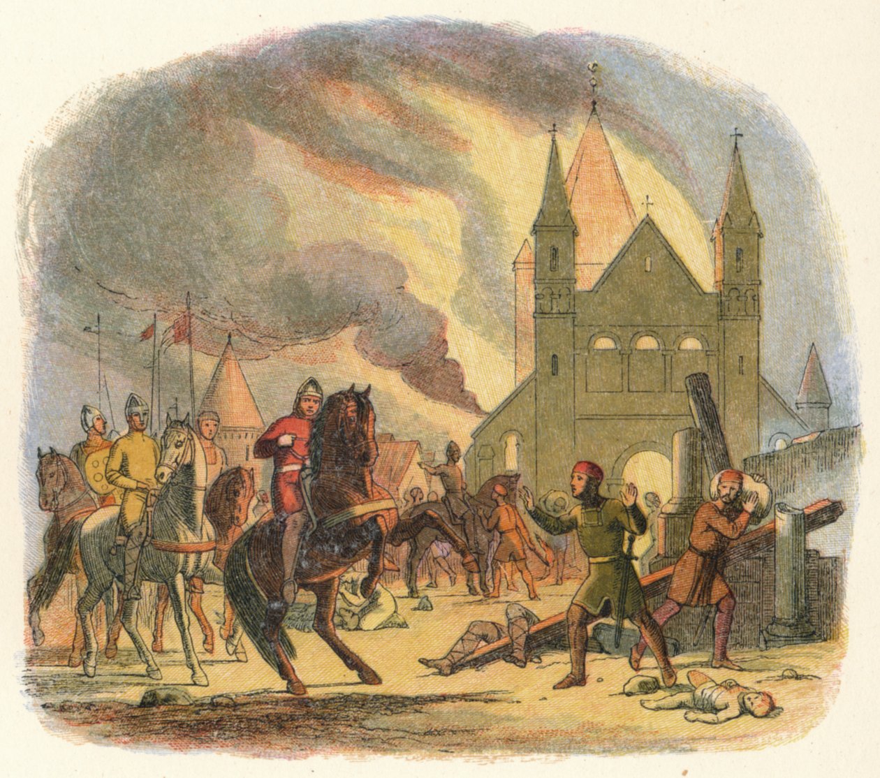 William halálos sérülést szenved Mantesben, 1087 1864 alkotó: James William Edmund Doyle