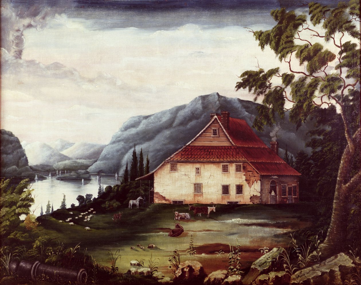 Washington főhadiszállása a Hudson-parti Newburgh-ben 1775 körül alkotó: James William Fosdick