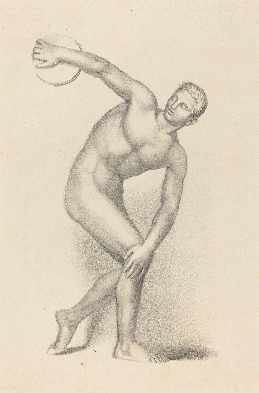 Discobolus, Myron alkotó: James William Giles after John Flaxman