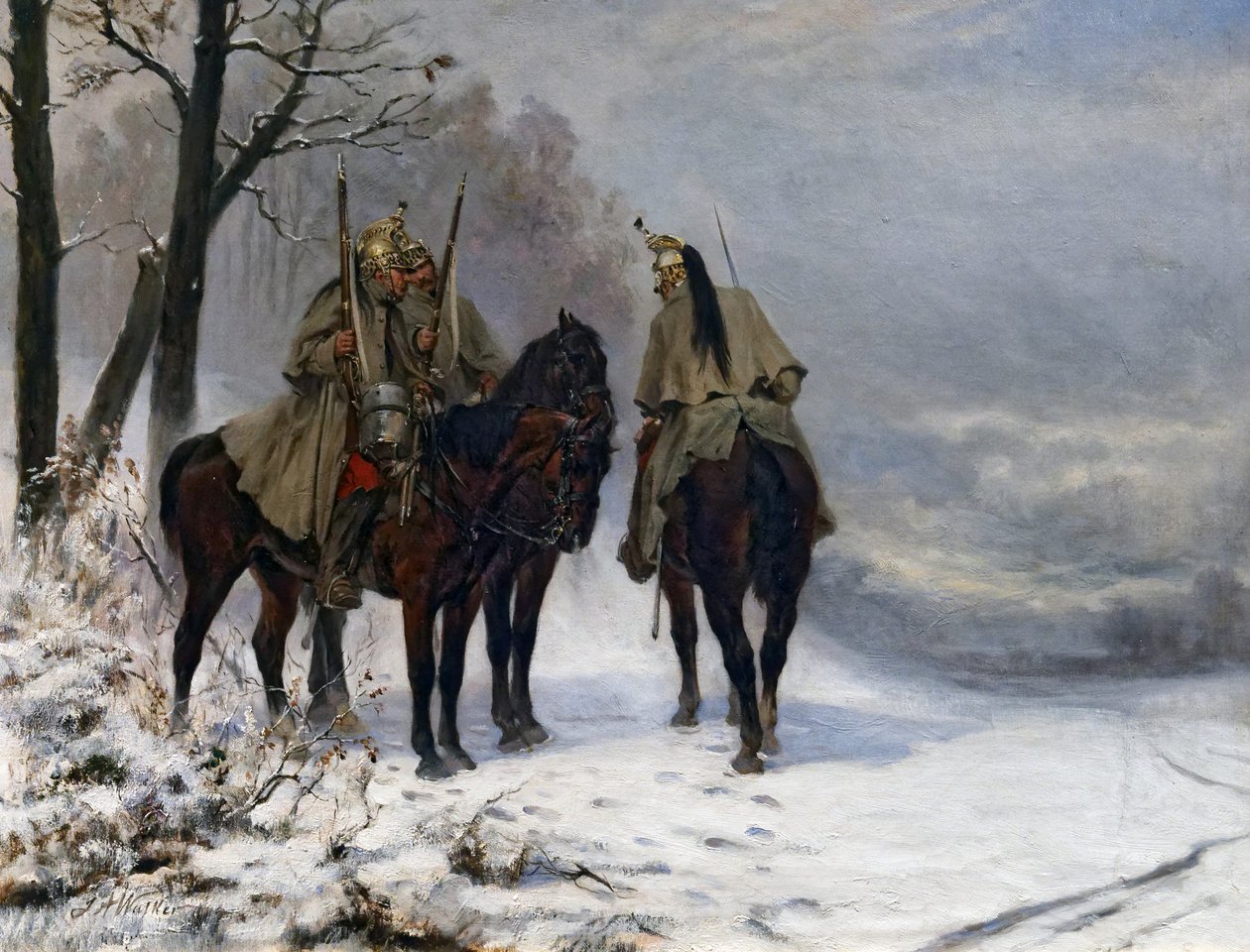 Sárkányjárőr a terepen 1870-ben, 1890 körül alkotó: James William Walker