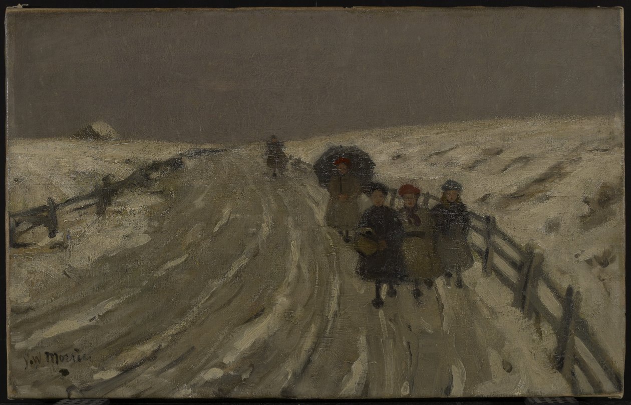 Visszatérés az iskolából, 1901 körül alkotó: James Wilson Morrice