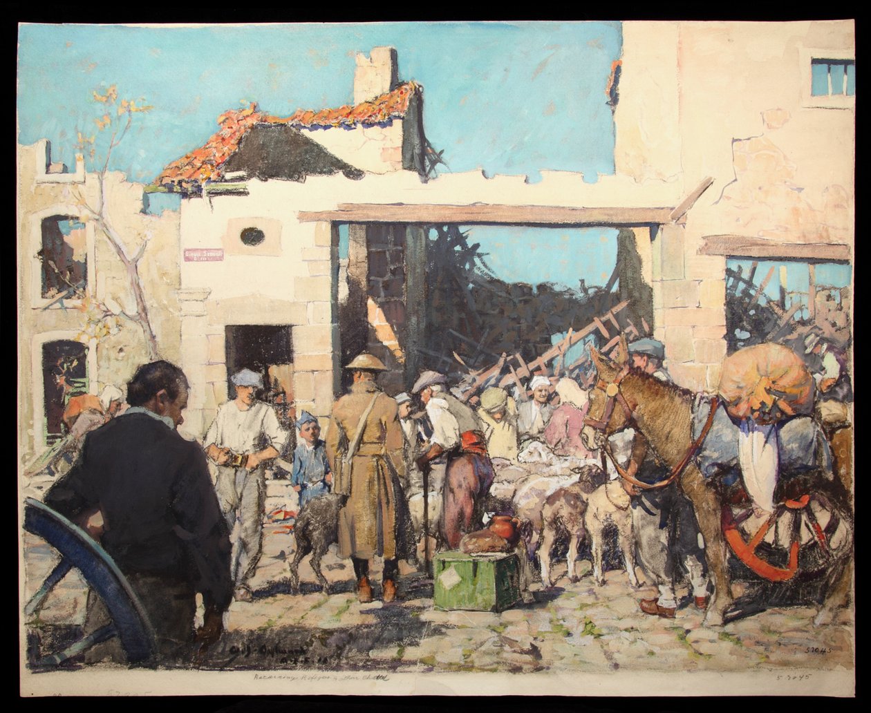 Visszatérő menekültek Hatton Chattel alkotó: James de Vine Aylward