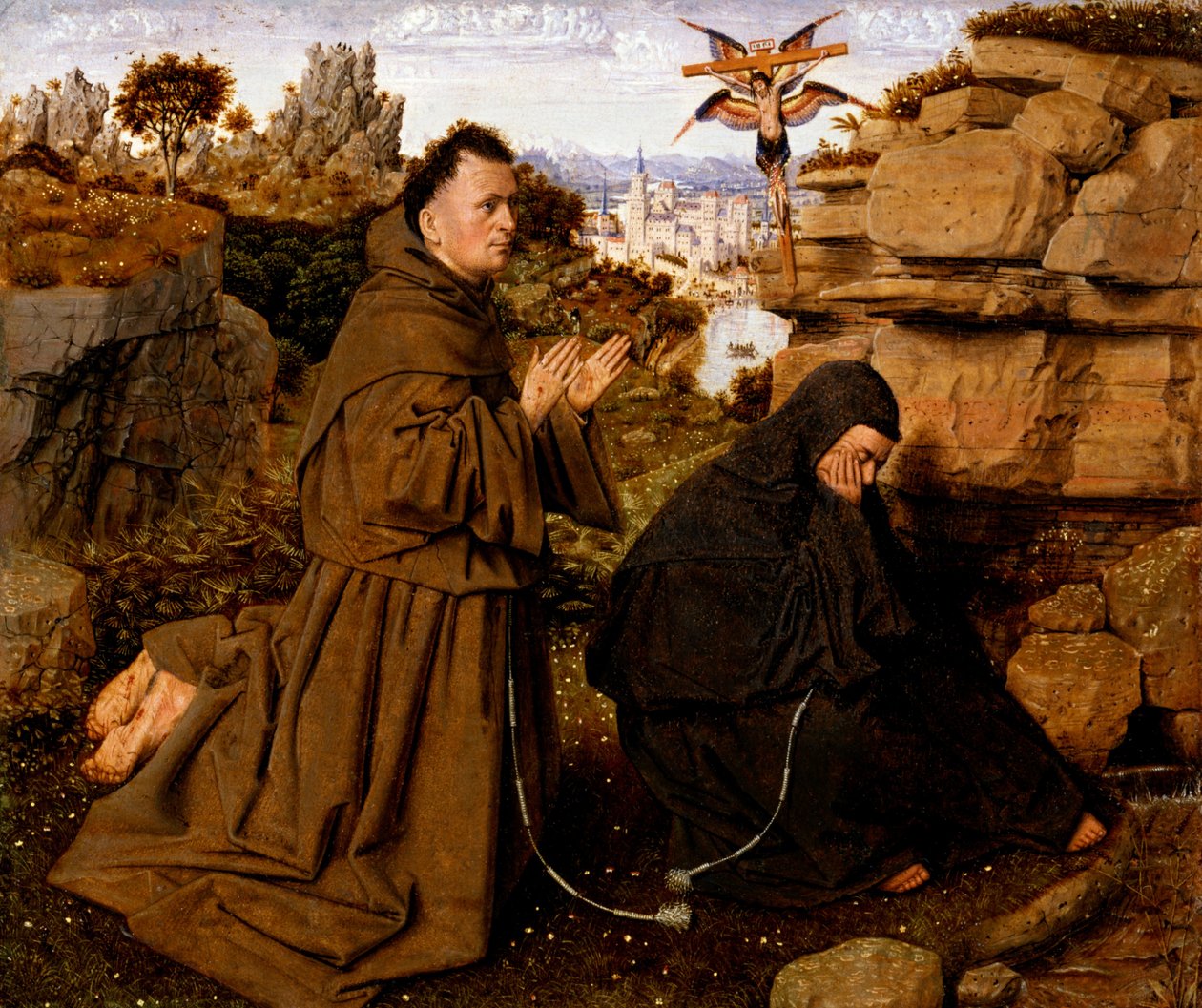 Assisi Szent Ferenc a stigmaták fogadása alkotó: Jan van Eyck