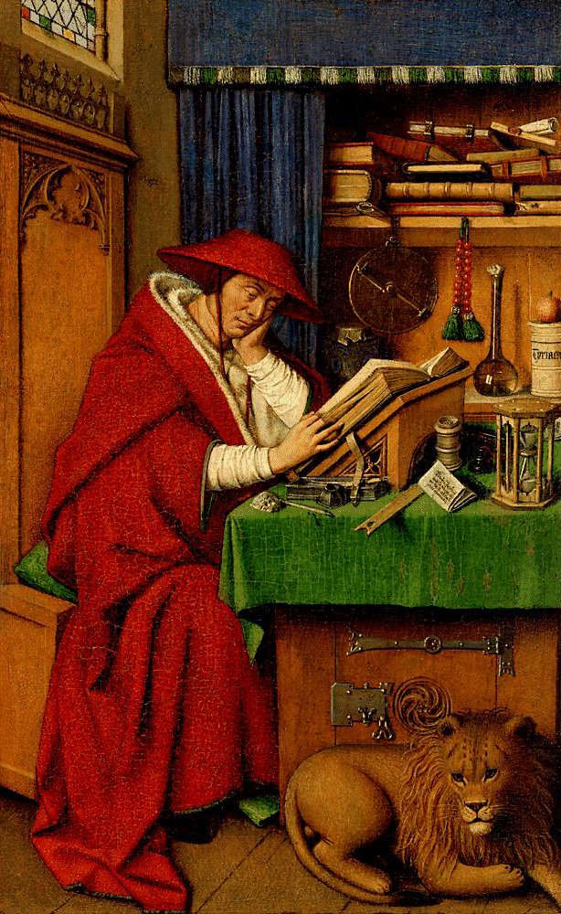 Szent Jeromos dolgozószobájában alkotó: Jan van Eyck