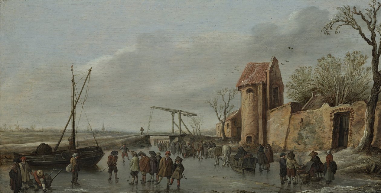 Jelenet a jégen alkotó: Jan Josephsz van Goyen