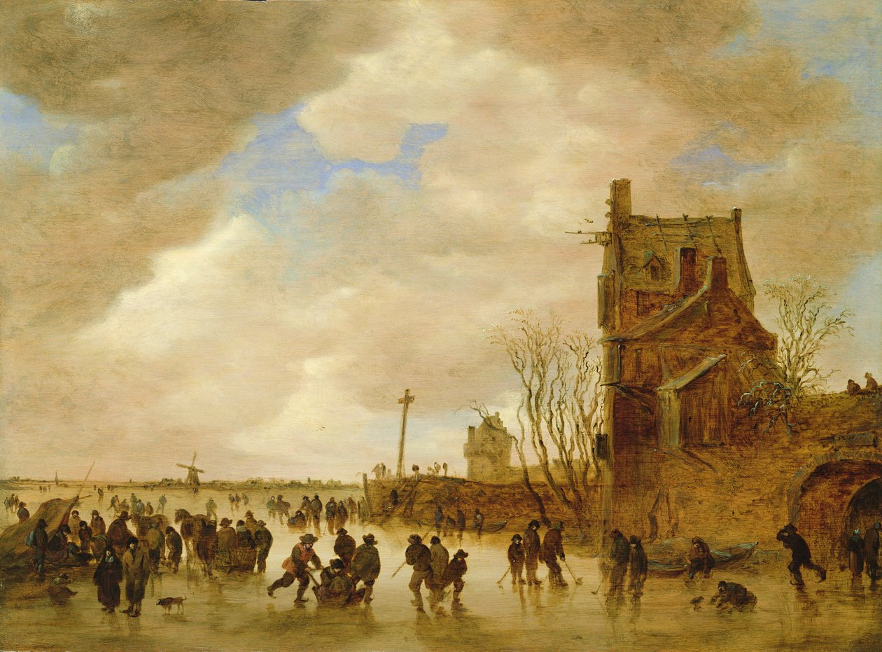 Téli korcsolyázási jelenet alkotó: Jan Josephsz van Goyen