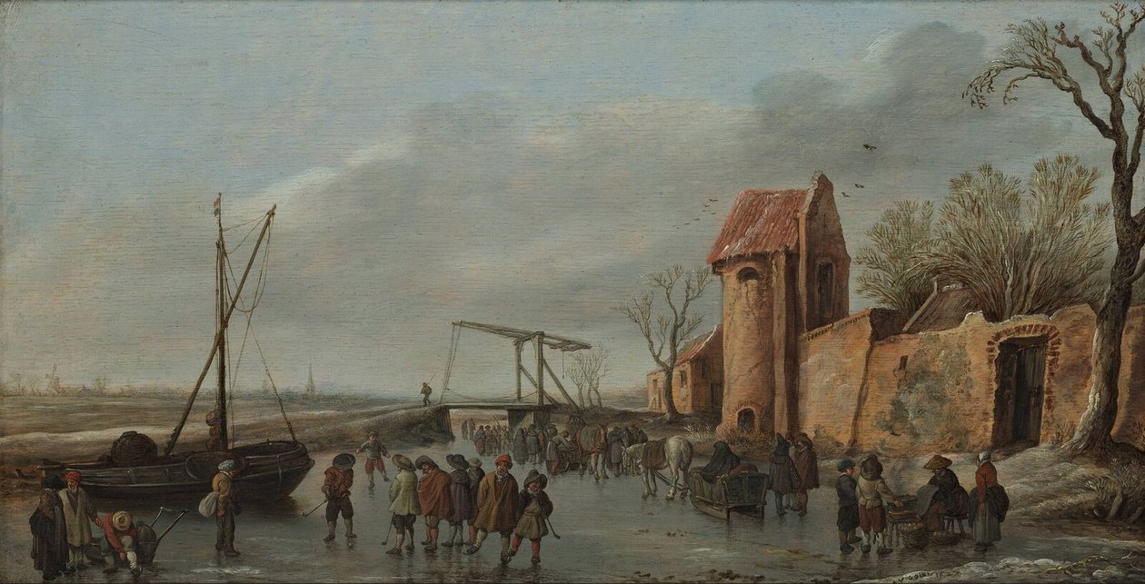 Jelenet a jégen alkotó: Jan Josephsz van Goyen