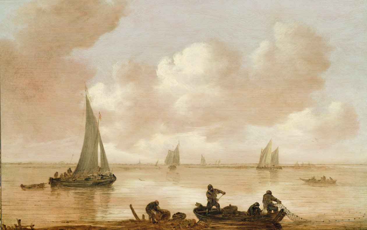 Torkolat, halászokkal a hálójukban (olaj) alkotó: Jan Josephsz van Goyen