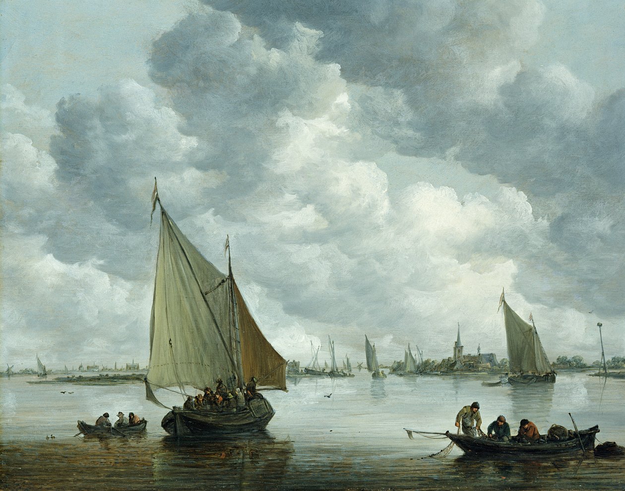 Halászcsónak egy torkolatban, 1655 alkotó: Jan Josephsz van Goyen